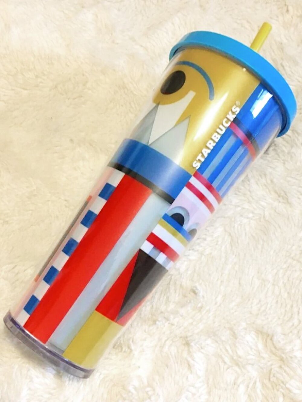 Starbucks Coffee Plastic Double-walled Geometric Artsy Venti Tumbler
